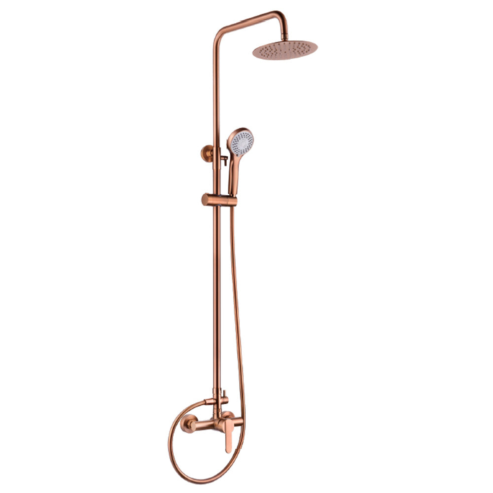 Seattle | Columna de ducha con grifo monomando | Rociador Redondo acero inox. S.304 Ø20 cm | Extraplano Antical