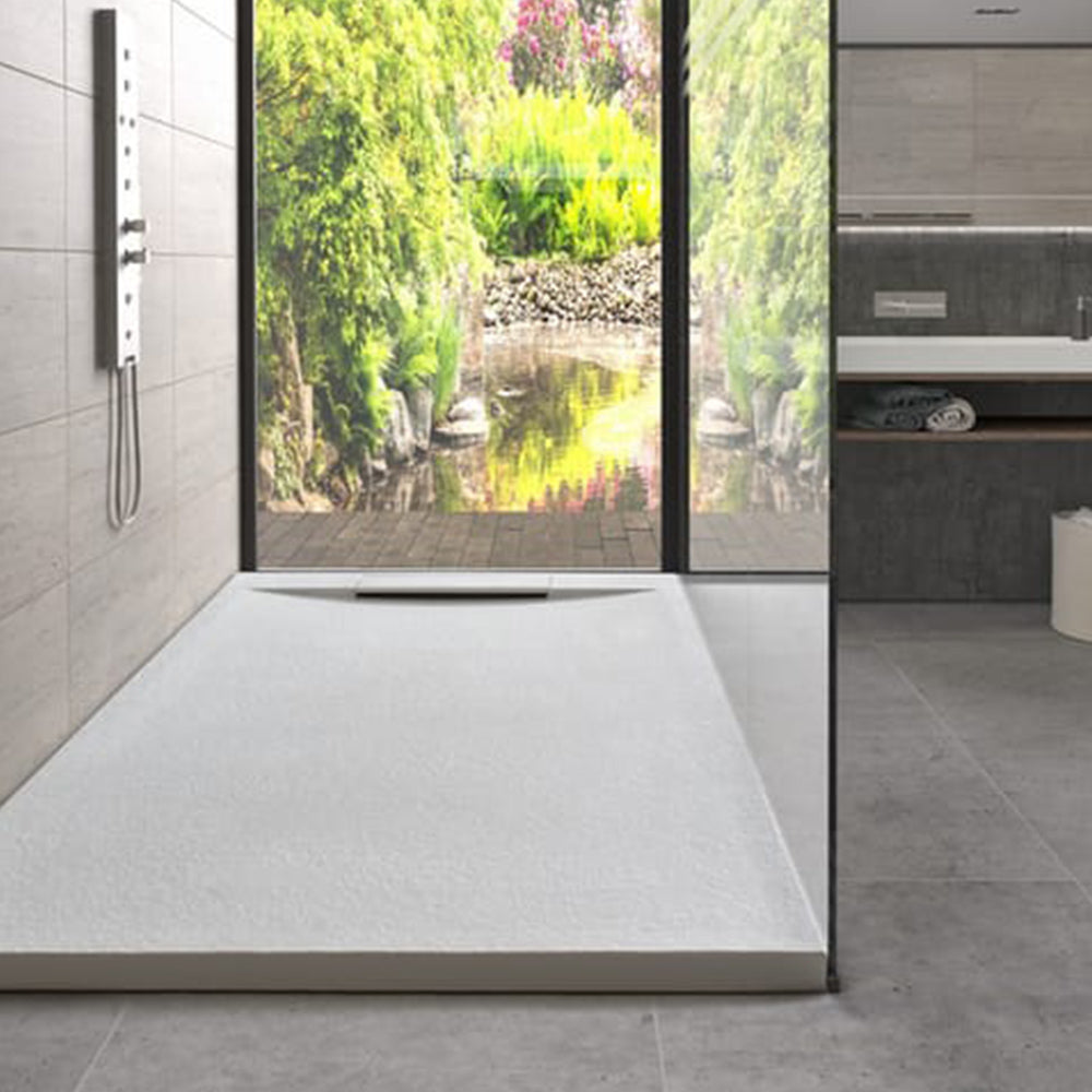 Oregon | Piatto Doccia in Resina Antiscivolo include Piletta a Scomparsa | Colore Bianco