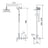 Seattle | Columna de ducha con grifo monomando | Rociador Redondo acero inox. S.304 Ø20 cm | Extraplano Antical