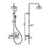 Denver | Columna de ducha con grifo termostatico | Rociador Cuadrado acero inox. S.304 20x20 cm | Extraplano Antical