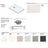 Virginia | Plato de Ducha de Resina Antideslizante | Válvula de Desagüe y Rejilla Acero Inoxidable | Textura Cemento | Color Creta