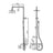 Chicago | Columna de ducha con grifo monomando | Rociador Redondo acero inox. S.304 Ø20 cm | Extraplano Antical