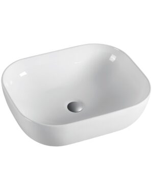 Lavabo sobre encimera ceramico blanco brillo