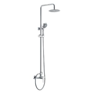 Columna de ducha con grifo monomando | Rociador Redondo acero inox. S.304 Ø20 cm | Extraplano Antical