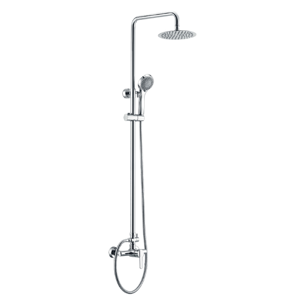Columna de ducha con grifo monomando | Rociador Redondo acero inox. S.304 Ø20 cm | Extraplano Antical