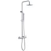Chicago Columna de ducha con grifo monomando | Rociador Redondo acero inox. S.304 Ø20 cm | Extraplano Antical Acabado Cromo