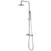 Chicago Columna de ducha con grifo termostatico | Rociador Redondo acero inox. S.304 Ø20 cm | Extraplano Antical Acabado Cromo