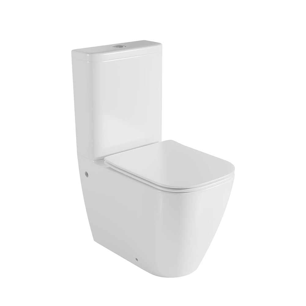 Illinois Inodoro Completo Whirlflush Adosado a Pared | Tapa Extrafina Soft Close y Fácil Extracción