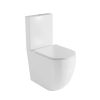 Florida Inodoro PMR Redondo Rimless Adosado a Pared | Altura Confort para Movilidad Reducida | Tapa Duroplast Soft Close | Blanco Brillo