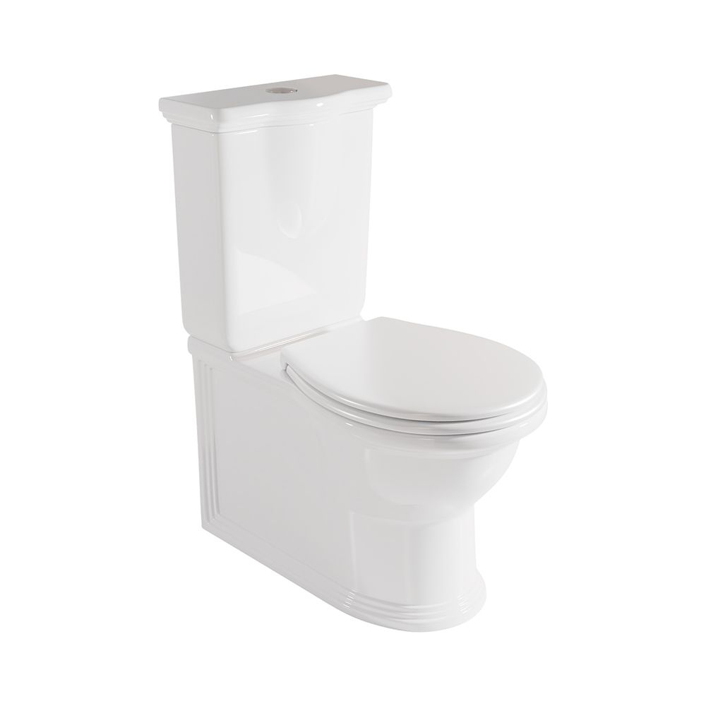 Pensylvania Inodoro Completo Rimless Adosado a Pared | Asiento DM/ABS Soft Close | Cisterna Incluida