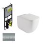 Chicago Pack Inodoro Suspendido | Rimless con Cisterna Empotrada y Pulsador